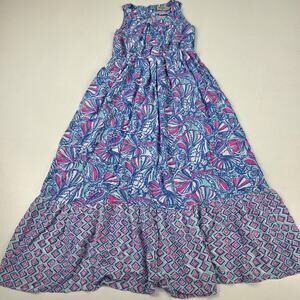 Lilly Pulitzer Dress Girls Large‎ 20th Anniversary Maxi Shell Print Rayon